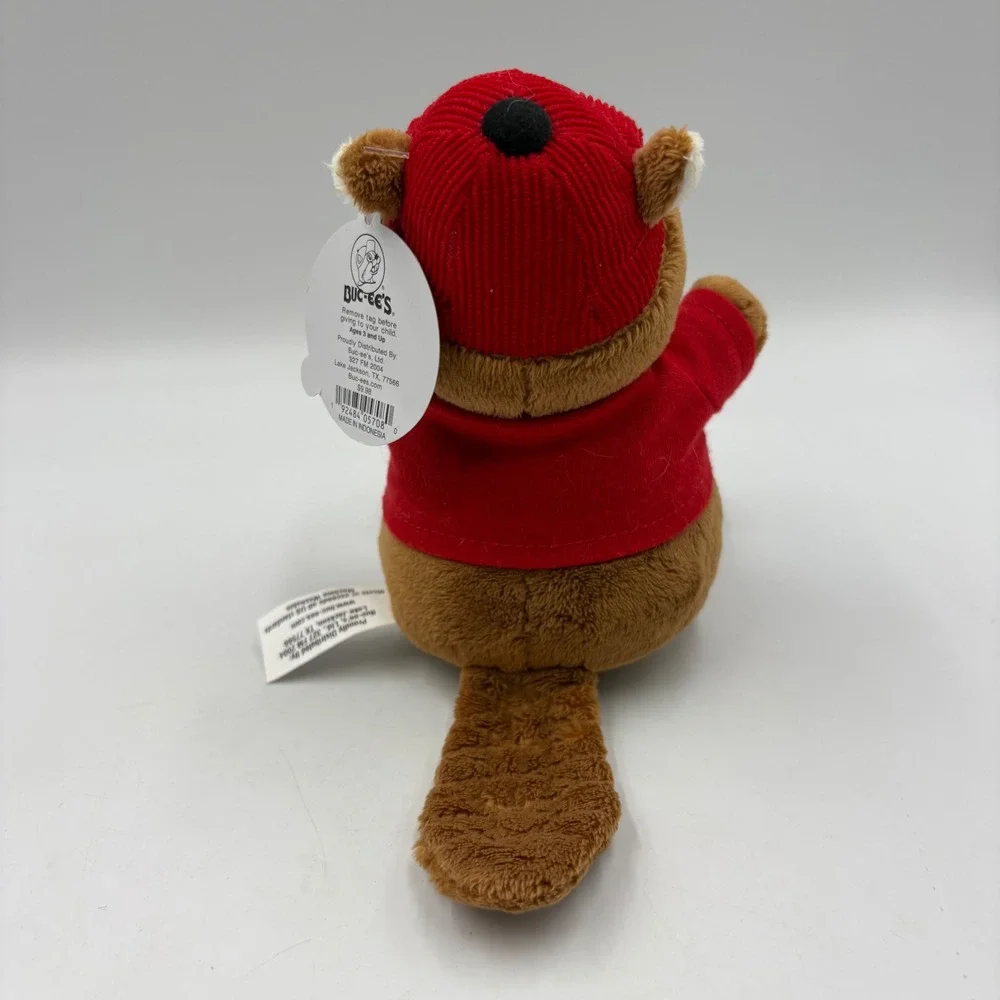 Buc-ee's Plush Mascot Toy Small Red New‎ Beaver Stuffed Animal Corduroy Hat